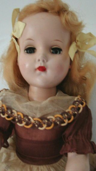 1950s Vintage Unmarked Hard Plastic Doll In Clothes Christmas Prsent 52