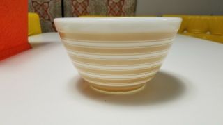 Vintage Pyrex 401 Tan Stripe Mixing Bowl - E