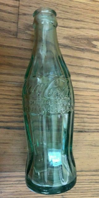 Vintage Coca Cola Bottle - 6oz.  Green - Pat.  Dec.  25,  1923 - Bellevue,  Wa