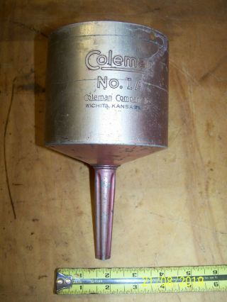 Vintage Coleman No.  1a Anodized Pink Aluminum Filter Funnel Wichita Kansas Usa