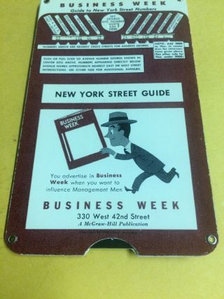 Vintage York City Street Guide Map Sliding Card Indicator