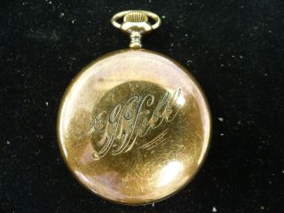 ANTIQUE EATON GOLD FILLED POCKET WATCH 17 JEWELS 4