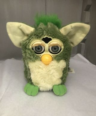 1998 Furby Vintage Green With Blue Eyes,  - Tiger Electronics
