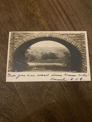 Vintage Rppc 8th Street Viaduct Burlington Iowa Real Photo Post Card 1909