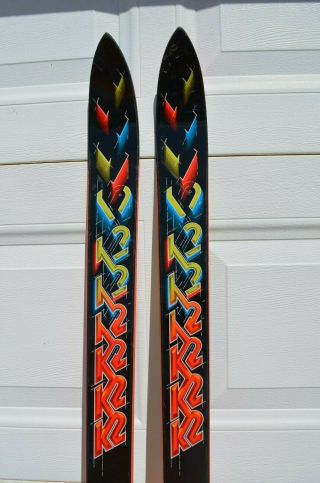 Vtg K2 Usa Extreme Skis 185 Cm Unlimited Triaxial Braiding Marker M48 Binding