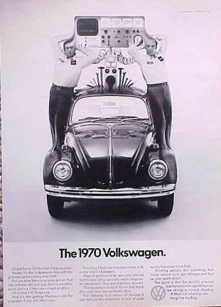 1970 Vw Volkswagen Beetle Bug Vintage Ad Cmy Store 5,  =