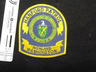 Federal Doe Energy Washington State Hanford Site Police Patrol Older Vintage Htf