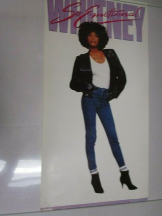 Vintage 23 x 12 Whitney Houston So Emotional 80 ' s Locker Poster 1987 2