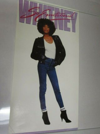 Vintage 23 x 12 Whitney Houston So Emotional 80 ' s Locker Poster 1987 4