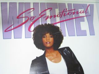 Vintage 23 x 12 Whitney Houston So Emotional 80 ' s Locker Poster 1987 5