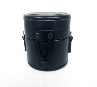 Vivitar Leather Camera Lens Hard Case Usa Made 4.  25 " X 3 5/8 " Vintage
