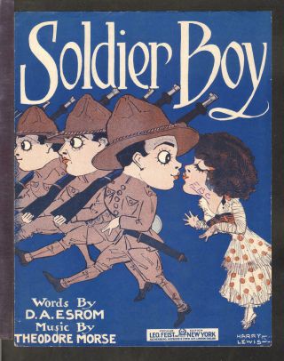 Soldier Boy 1915 Wwi Vintage Sheet Music Q02
