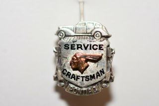 Vintage Pontiac " Service Craftsman " Indian Head Award Pin