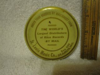 Vintage St Louis Music Co.  Advertising Record Cleaner Brush Race Records