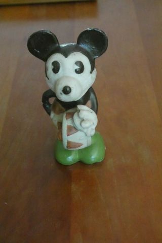 1930s Vintage Walt Disneyjapan Bisque Mickey Mouse With Drum