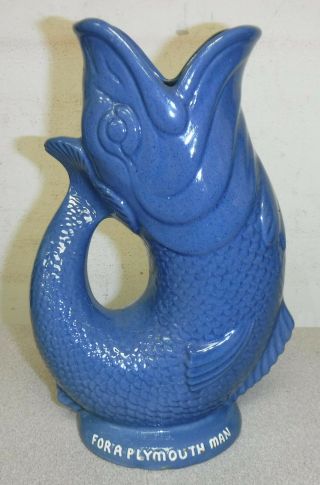 Vintage Plymouth Gin Fish Pub Jug Bar Pitcher,  For A Plymouth Man