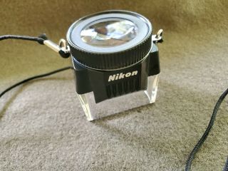 Vintage Rectangular Nikon Lupe Loupe Magnifier W/ Lanyard Made In Japan Photos