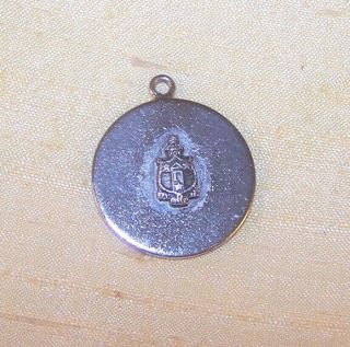 Vintage Delta Gamma Sorority Small Sterling Silver Crest Pendant,  1962 Dg Old