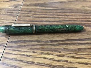 Vintage Conklin Endura Symetrik Fountain Pen - Green And Black - - Fine Point