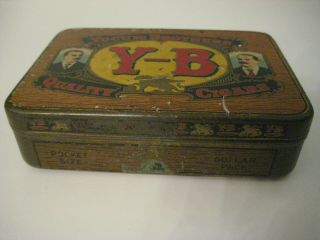 Vintage Y - B Yocum Brothers Cigars Reading,  PA.  Tobacco Advertising Tin Box 5