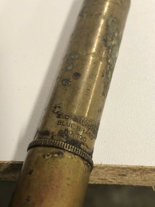 Extremely Rare Vtg Antique E.  C.  Simmons Blue Brand No.  100 Brass Handheld Drill