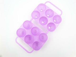 Jell - O Jello Egg Jigglers Purple Textured Designs Molds Recipes 6 Eggs Vintage