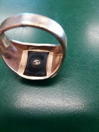 10K Gold Filled Stamped Vintage Masons Ring Size 10 4