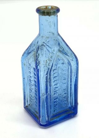 Vintage Wheaton Chief Wahoo Electric Tonic Walbridge Dunsmuir Cal Bottle