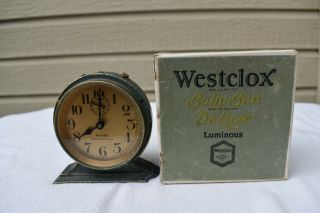 1928 - 1930 Vintage Westclox Baby Ben Alarm Clock Wind - Up Box