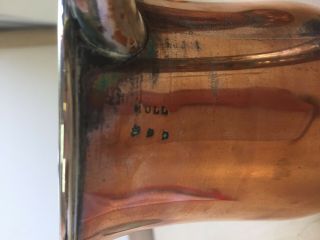 3 Vintage Copper Pint Tankards by Askew Maker Nottingham 60C 6