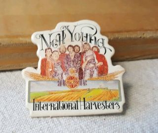 Vintage Neil Young And The International Harvesters Button Pin Back