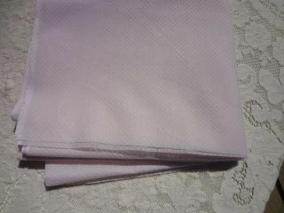 Vtg Pale Pink Semi Sheer Flocked Dotted Swiss Fabric 2 Yards X 44 " Cotton
