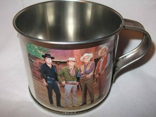 Vtg Bonanza Tv Show Ponderosa Ranch Tin Cup Nevada Mug