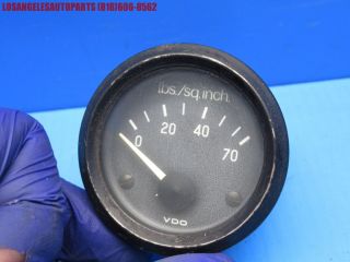 Vintage Vdo Oil Pressure Gauge 0 - 70 Lbs/sq.  Inch
