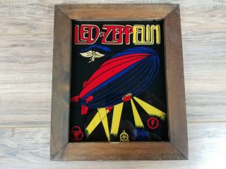 Vintage 12” X 10” Led Zeppelin Framed Wall Art By Zoso.