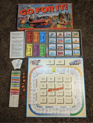 Go For It Vintage 1985 Parker Brothers Board Game Complete.