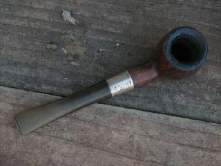 Hc Vintage Wood Estate Pipe With Sterling Silver Band London