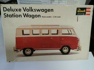Issue Revell Deluxe Vw Station Wagon Bus Model Kit Started 1967