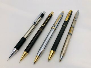 G302 Sailor Cross Lancel Etc Ballpoint Pen Set Of 5 Vintage Rare