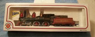 Vintage Bachmann Ho Scale Union Pacific Item 51001 American 4 - 4 - 0 & Tender 119