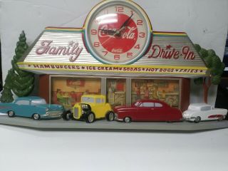 Vintage Coca Cola Family Diner Drive In Clock Burwood USA great 3