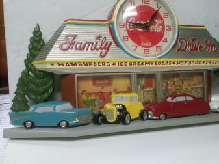 Vintage Coca Cola Family Diner Drive In Clock Burwood USA great 4