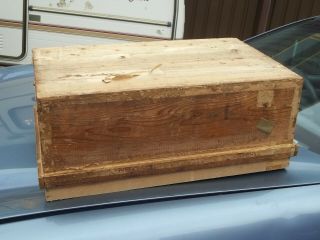 Large Vintage Japanese Wood Tea Chest,  Box Trunk,  Steel Tin Lined,  Planter Table