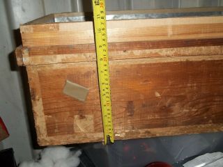 LARGE VINTAGE JAPANESE WOOD TEA CHEST,  BOX TRUNK,  STEEL TIN LINED,  PLANTER TABLE 3