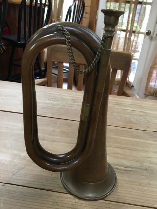 Brass Bugle Vintage Military Scouts Old 11 Inches