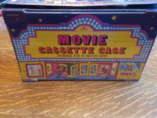 Vintage VHS Movie Video Cassettes Tape Case Storage box 10 Movies Hollywood 7