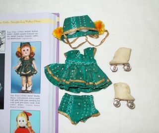 Vintage 8 " Vogue Ginny Doll Fun Time Roller Skater Outfit 6047 1956