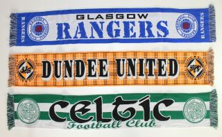 Dundee United Scarf Celtic Glasgow Rangers Scotland Vintage Football Scarves