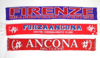 Ancona Scarf Fiorentina Firenze Vintage Football Scarves Sciarpa Calcio Italia