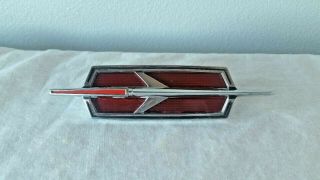 Vtg 1965 Olds Oldsmobile 68 Trunk Lock Cover Plate 5719879 Chrome Red